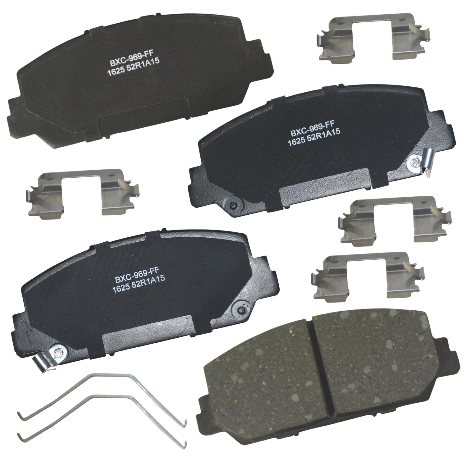 Bendix Premium SBC1625 Ceramic Front Brake Pads for Acura ILX 2022-2016, RDX 2018-2013, RLX 2020-2014, Honda Accord 2017-2016, Civic 2020-2017