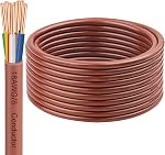 Thermostat Wire 18/8 Gauge 8 Conductor - 30ft, Multi-Conductor Bare Copper Cable, Durable PVC Jacket, Low-Resistance Wiring for HVAC Systems, Thermostats, and Low Voltage Applications