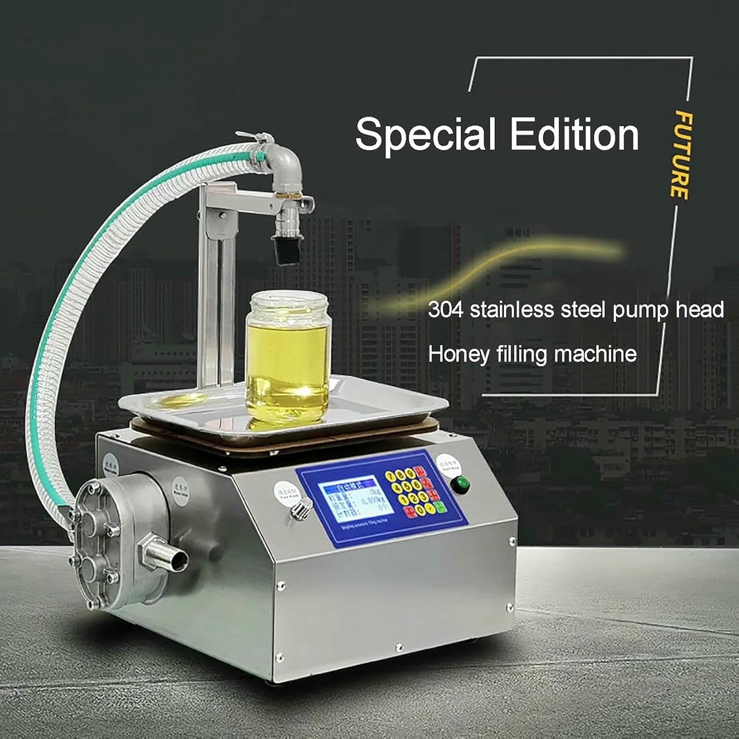 Automatic Bottling Equipment, Quantitative Filling Machine of Viscous Fluids, Filing Volume of 20 G to 8 Kg, 7 L/min, for Pasta, Shampoo and Edible Oil ~/