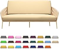 Vista 27 de MoNiBloom Funda elástica para futón individual, sin brazos, funda para sofá sin brazos, protector de muebles, funda lavable con cremallera