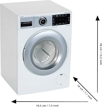 Theo Klein 9213 Bosch washing machine | Four washing programs and original sounds | Works with and without water | Toys for children aged 3 years and older