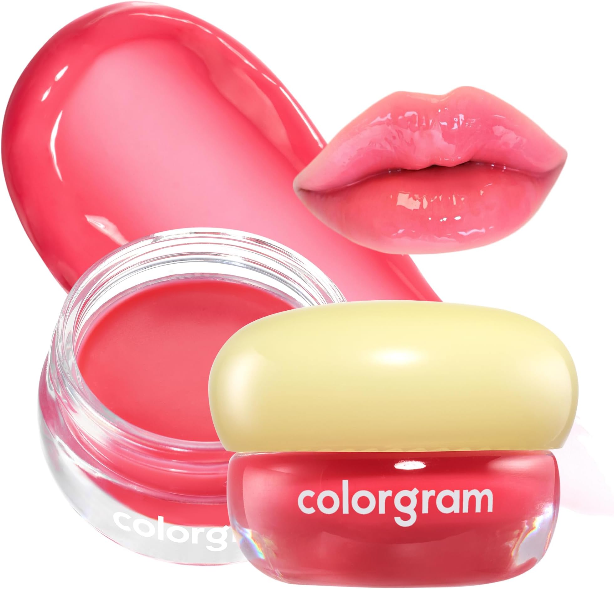 COLORGRAM TINTIN DORY LIP JAM 05 WATERMELON JAM | Pudding Pot Lip Blush | Tinted Lip Jam, Hydrating & Plumping Lip Gloss with Lightweight, Non-Sticky Formula | Clear Radiance & Semi-Transparent Color