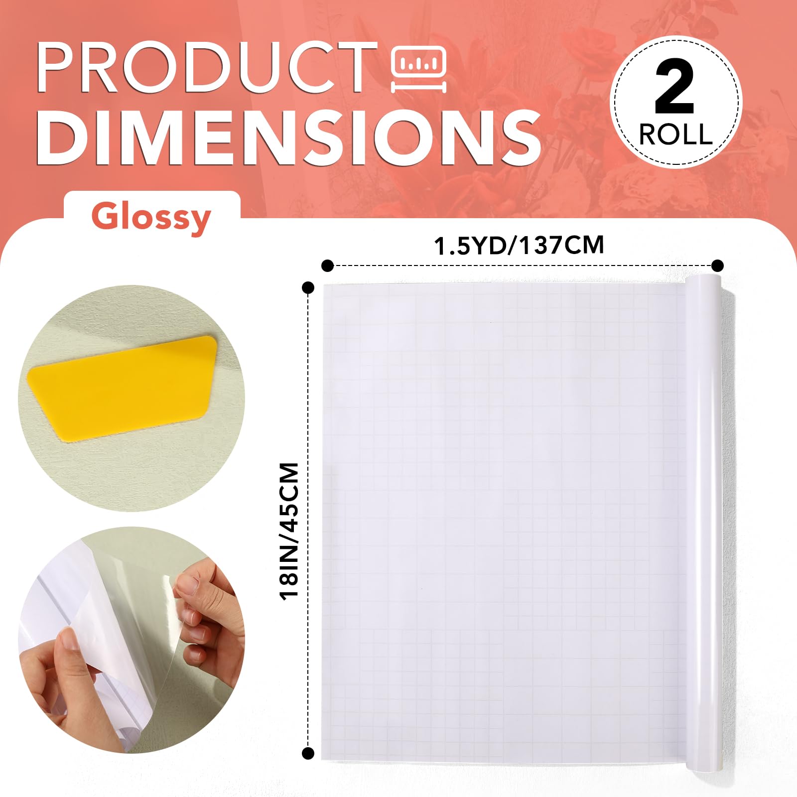 2 rolki przezroczystego papieru kontaktowego 45 cm x 1,4 m, ochraniacz okładki książki, przezroczysta samoprzylepna wkładka ochronna do rękodzieła, podręcznika, twarda okładka, dokumenty