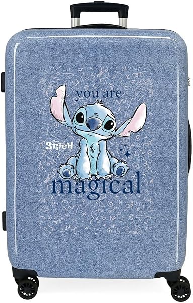 Joumma Disney Stitch You Are Magical Walizka Średnia Niebieska 46 x 65 x 23 cm Twardy 3kg Zamek szyfrowy z boku ABS 3 kg 56LExtensible, Niebieski, Talla única, średnia walizka