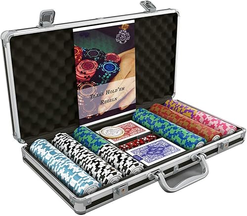 Miniatura 3 de Bullets Playing Cards  Juego de póquer Carmela  300 fichas de póquer de arcilla (0.49 oz) con caja de aluminio, naipes de plástico y dados  Texas