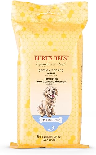 Miniatura 2 de Burt's Bees for Pets Toallitas de limpieza suave para cachorros con suero de leche, fórmulas de origen 98% natural, toallitas hipoalergénicas para