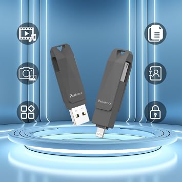 USB Flash Drive for iPhone 512GB Apple MFi Certified Photo Stick Thumb Drive, iPhone-Memory-Stick for iPad/iPhone/Computer Picture Keeper Portable Hard Drive Black