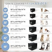 Vista 3 de Explore Land Cubierta transpirable para jaula de perro - 4 lados con ventilación de malla, cubierta básica para perrera, todos los lados abiertos