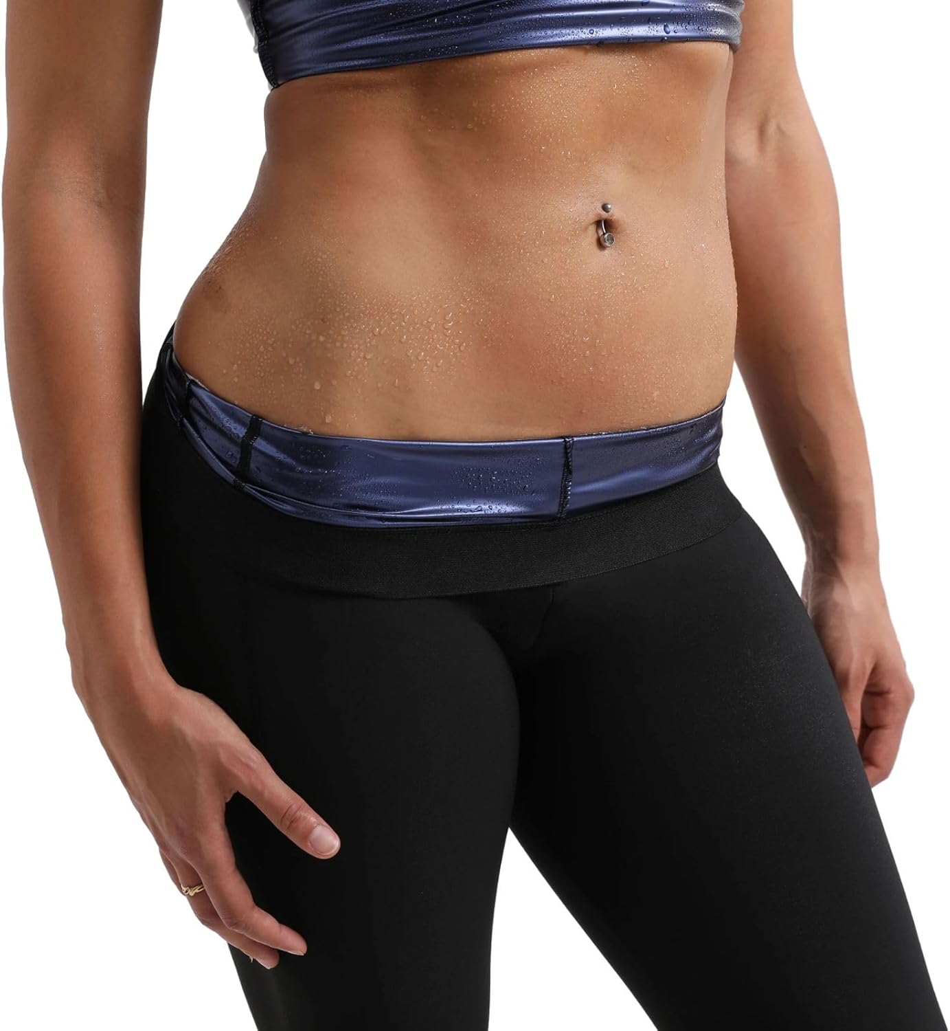 Sweat Sauna Pants Heat Trapping Sweat Leggings Sauna Suit for Women Workout Gym Exercise - Image 2