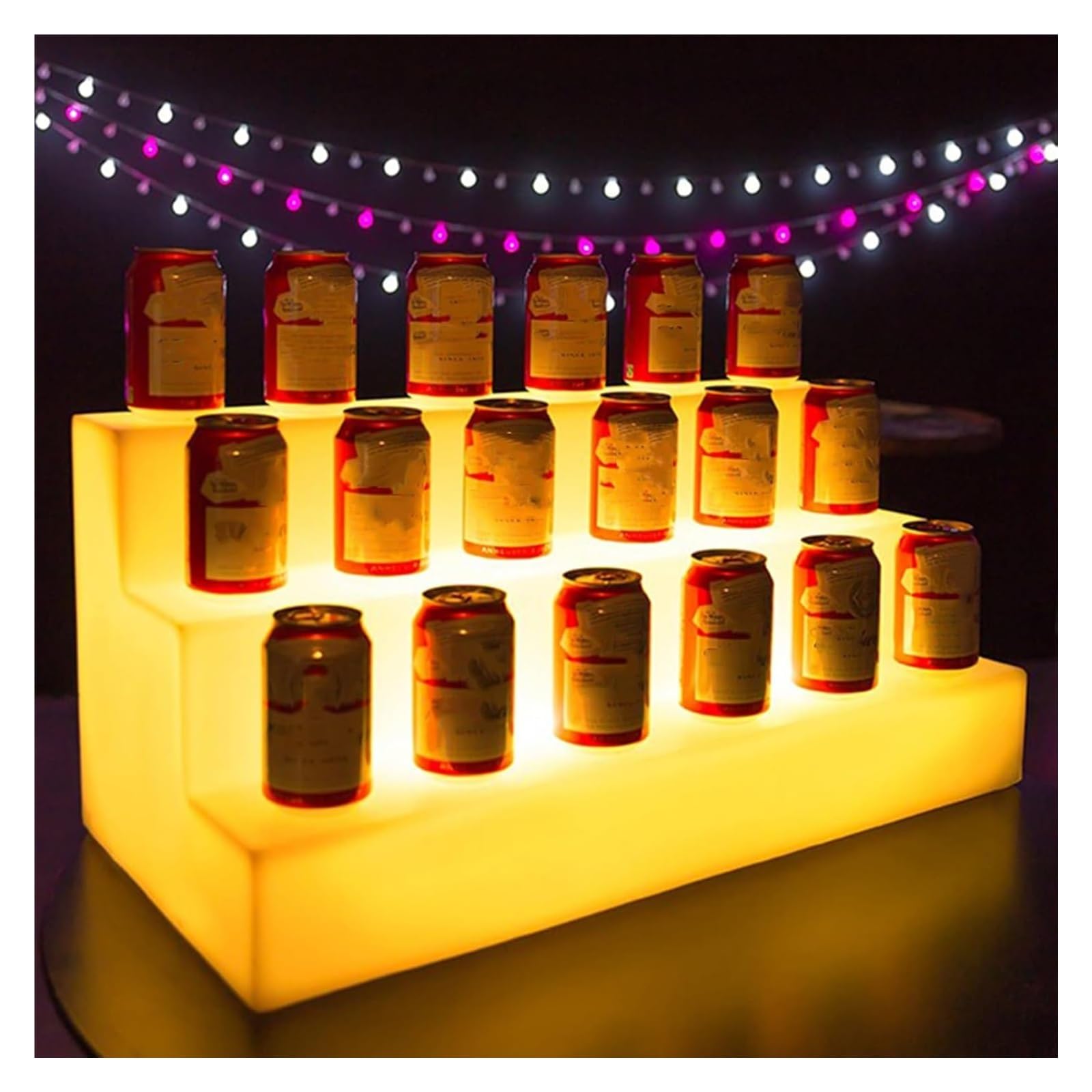Amazon｜ホームアクリル照明付きボトルディスプレイ、 LED ライト付き