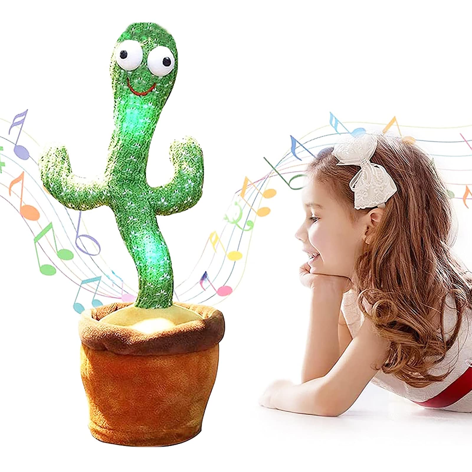 Scratch Art Dancing Cactus Plush Toy,Talking Cactus,Saying and Repeating Cactus Soft Toy Gifts for Boys/Girls/Kids/Baby Birthday Presents (cactus)