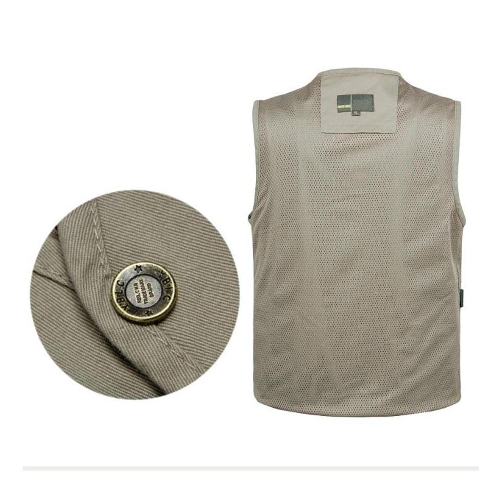 Masculino chaleco masculino multibolsillo sin mangas chaleco de pesca al aire libre de verano chaleco de pesca más chaqueta de tamaño