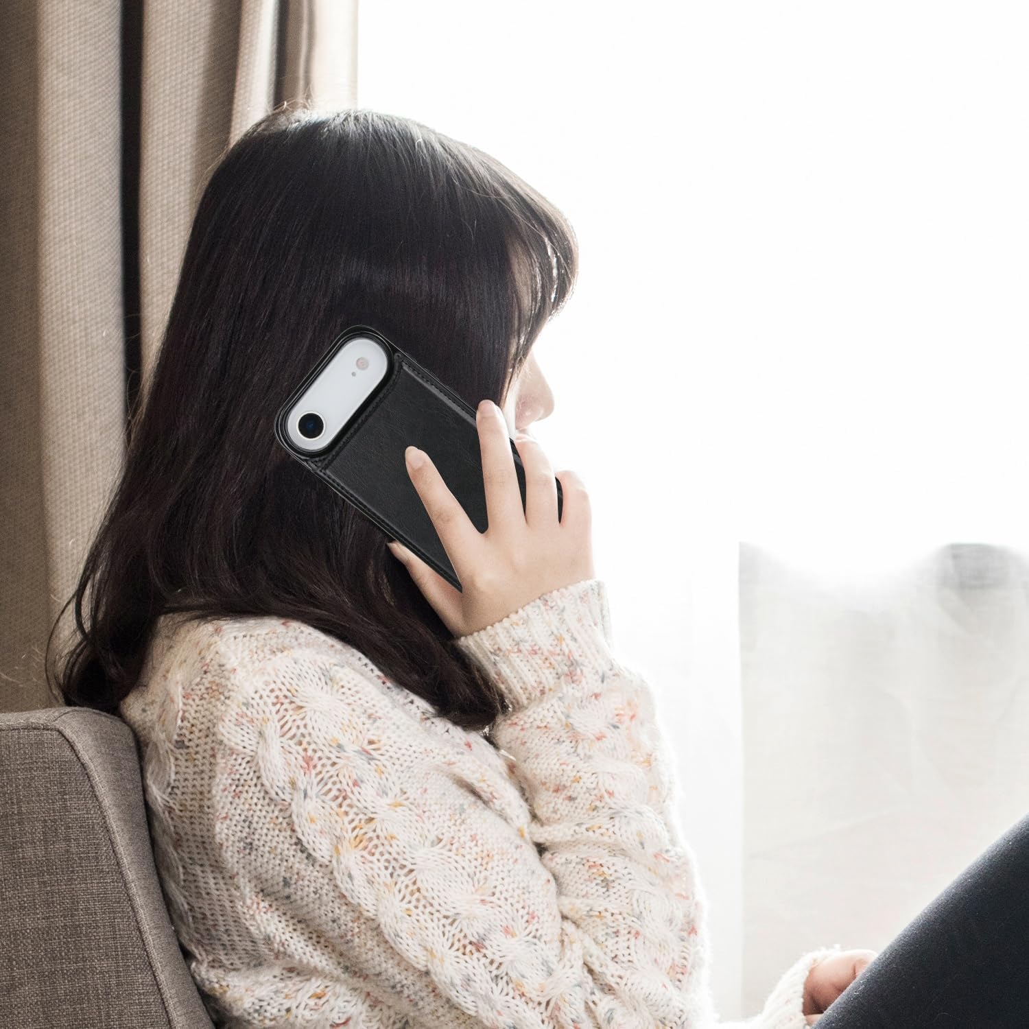 Case for iPhone 17/17 Air / 17 Pro / 17 Pro Max Wallet Case, PU Leather Flip Cover with Card Holder, Double Magnetic Closure, Shockproof Slim Design(Rose Red,17 Air)