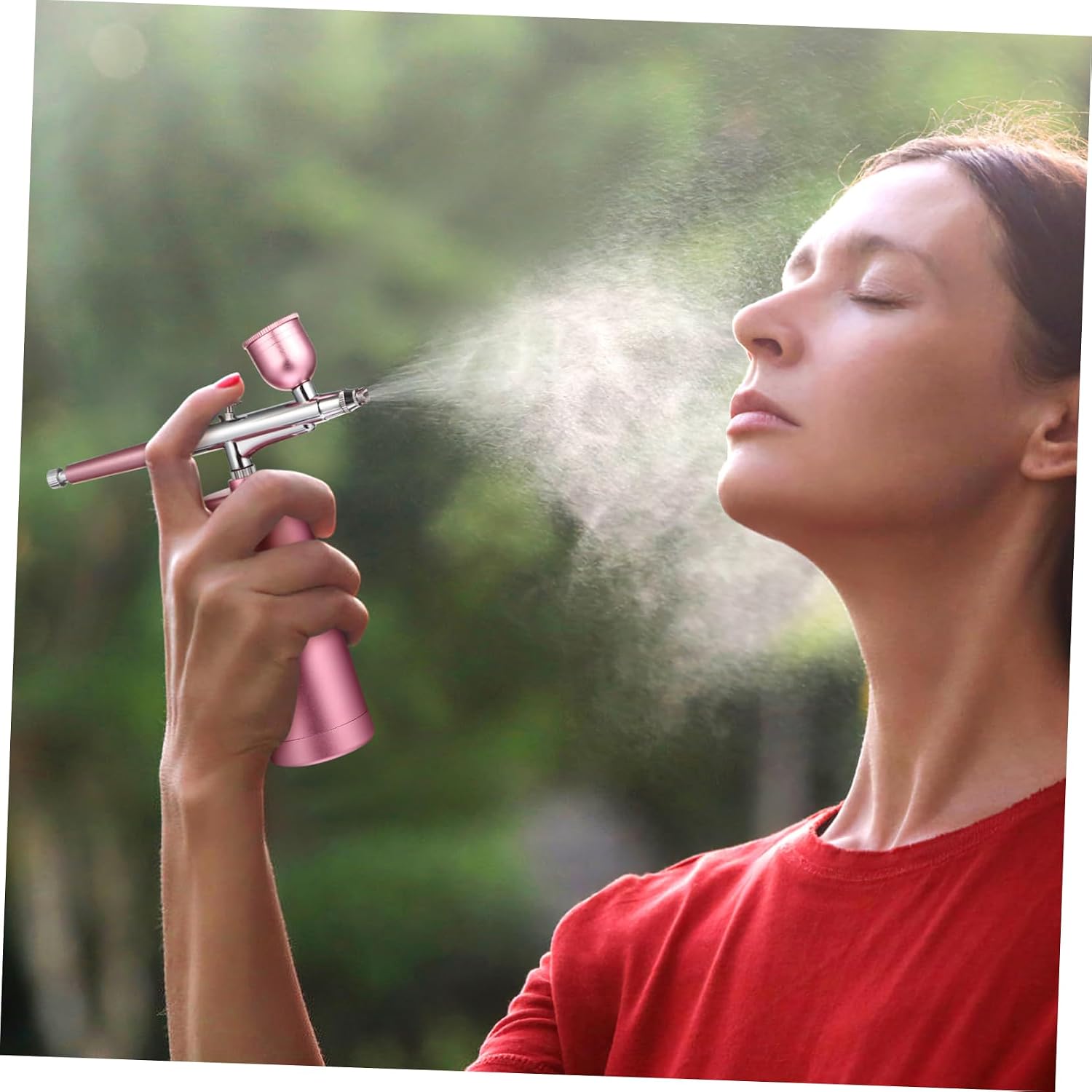 TEHAUX 1set Portable Nano Mist Facial Beauty Device Multi-Purpose Airbrush Oxygen Injector for Travel-Friendly Water Replenishment for Home Office