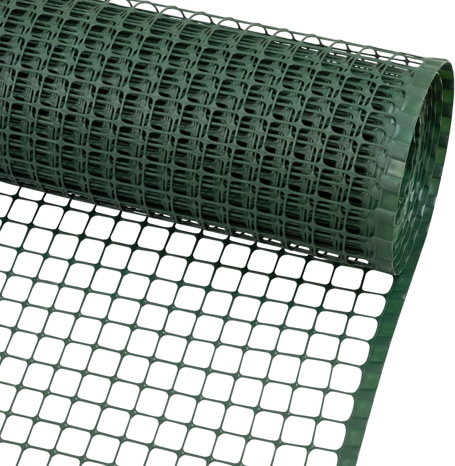 Woodside Green Plastic Mesh Garden Fencing, Heavy Duty Safety Barrier Fence, 1m x 10m, 20mm Holes