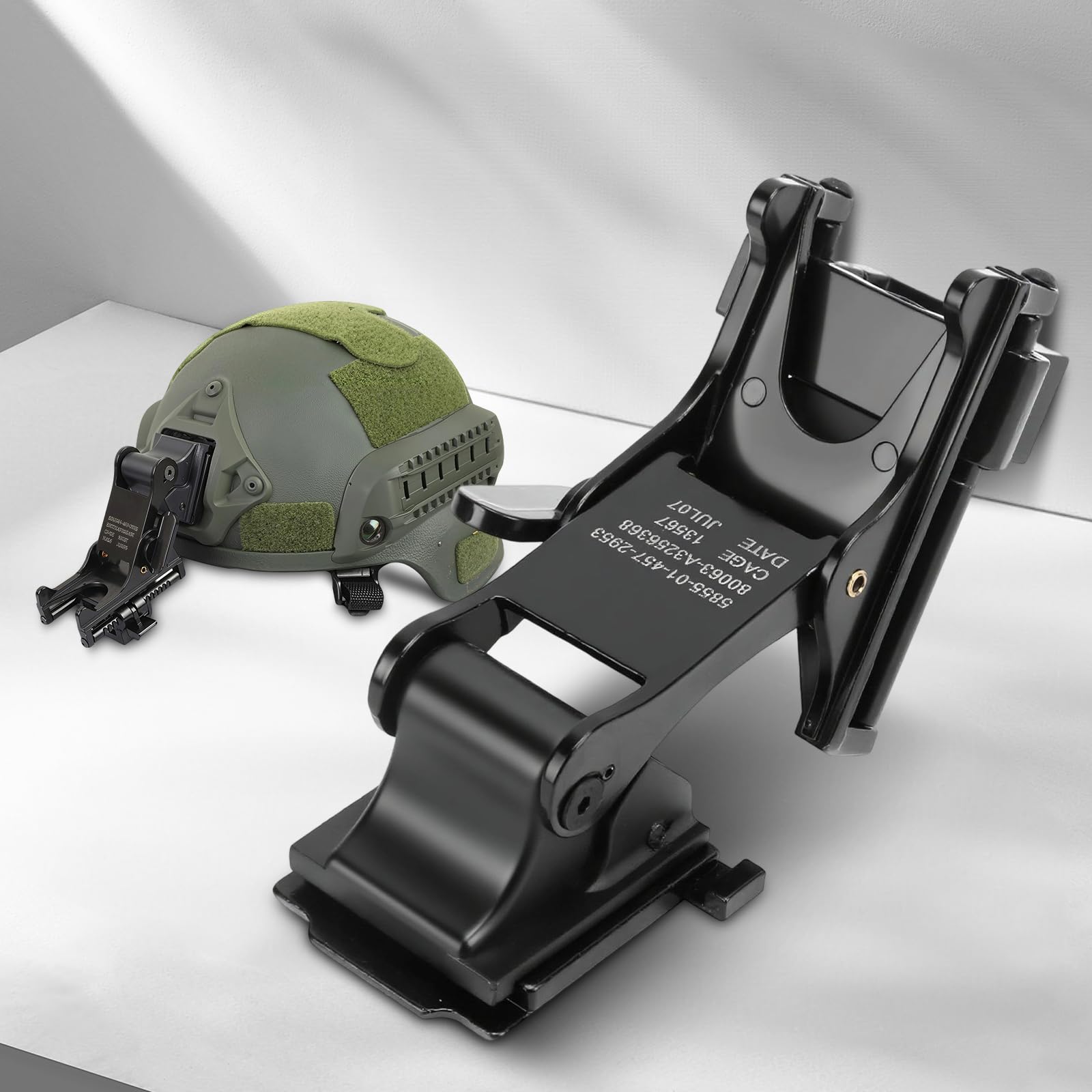 Topyond Visore Notturno Supporto, Adattatore Elmetto Visore, Supporto Adattatore per Casco M88 con Dumper Migliorato, Staffa NVG per Visione Notturna PVS14, Accessori per Casco