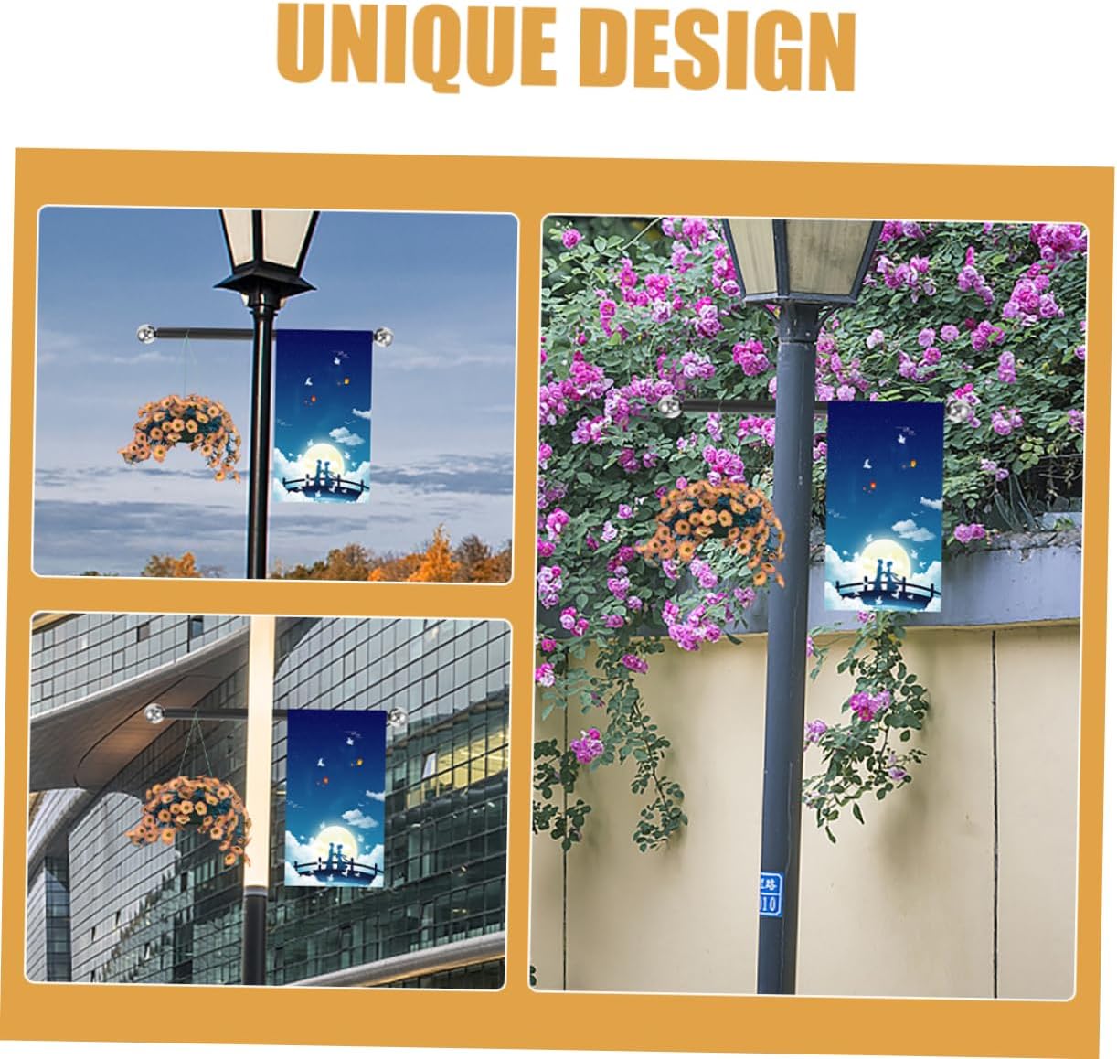 Levemolo Aluminum Alloy Lamp Post Cross Arm Bracket Replacement Handle for Garden Lamp Outdoor Flag Holder