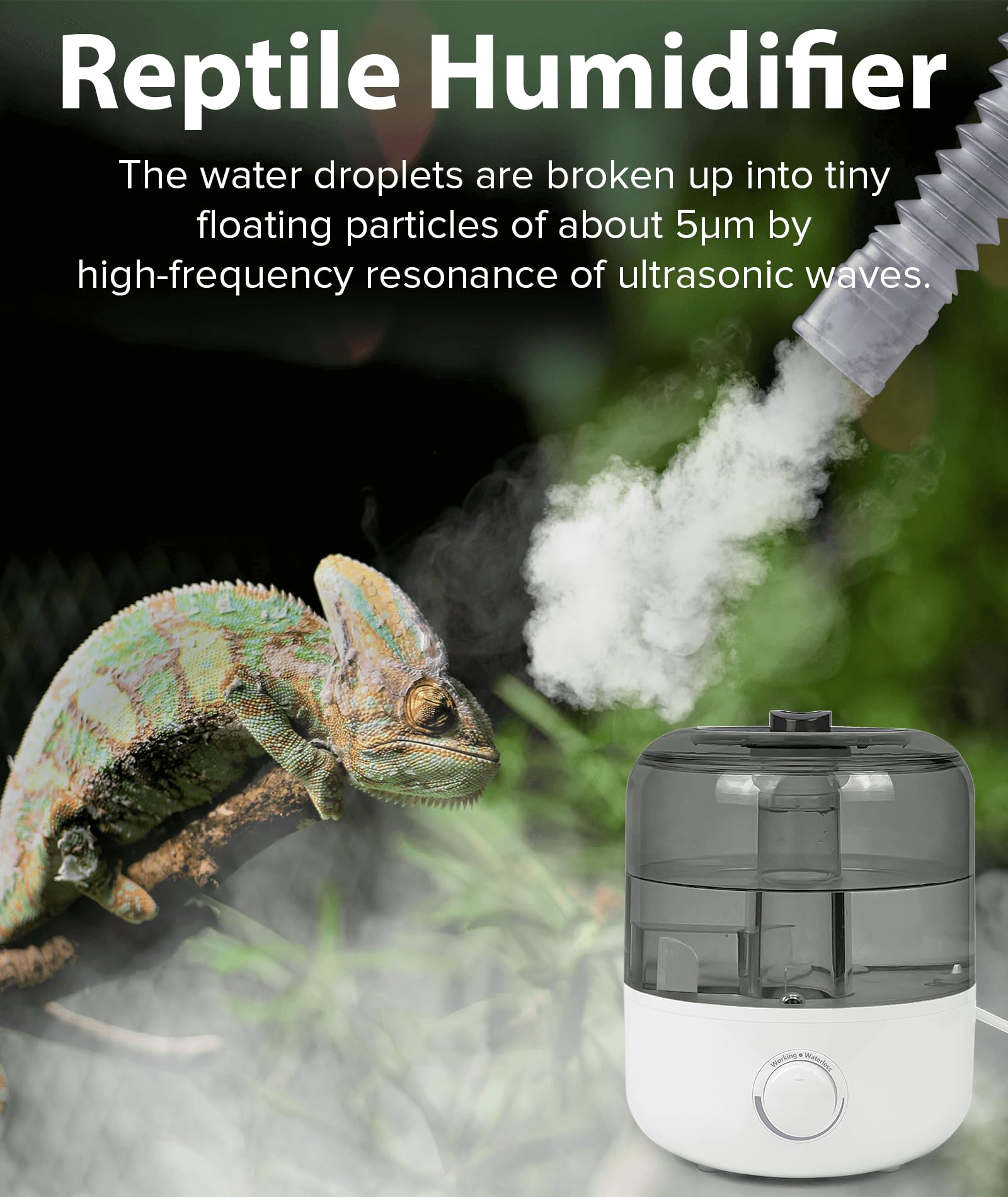 Snake Humidifier Terrarium Humidifier For Snakes And Chameleons AUAAQ Reptile Fogger ...