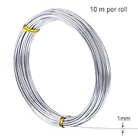 Vista 49 de TecUnite Alambre de aluminio para esculpir armadura, alambre flexible para manualidades (2 rollos, plata, 32.8 ft x 0.059 in)