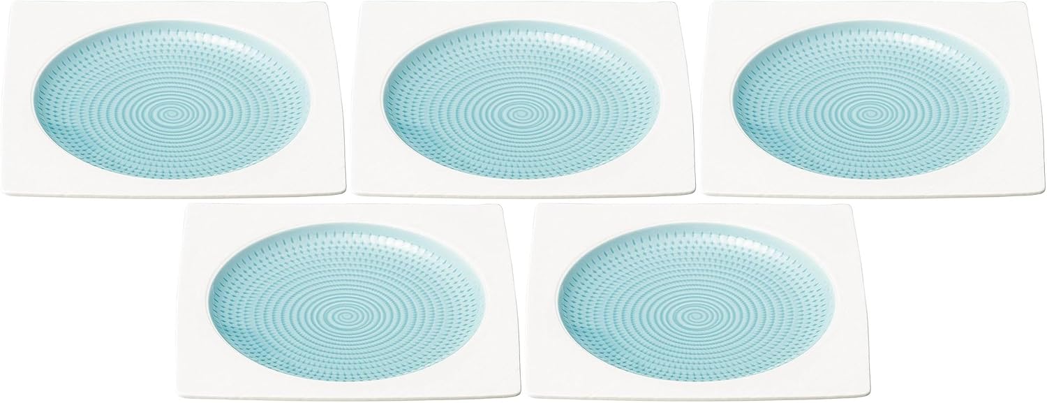 5個セット ブルー スブレット 角丸プレート大 [17.5×17.5×2.2cm] 【角