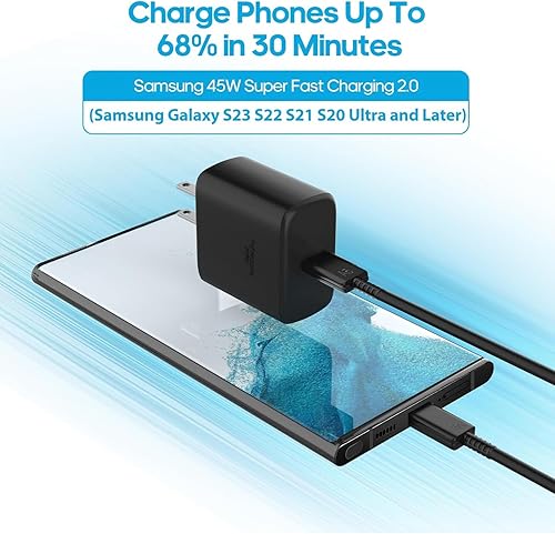 Miniatura 2 de Samsung Super Fast Charger Tipo C 45W GaN Power USB C Cargador PPSPD Bloque de carga rápida para Samsung Galaxy S24 UltraS24S24+S23