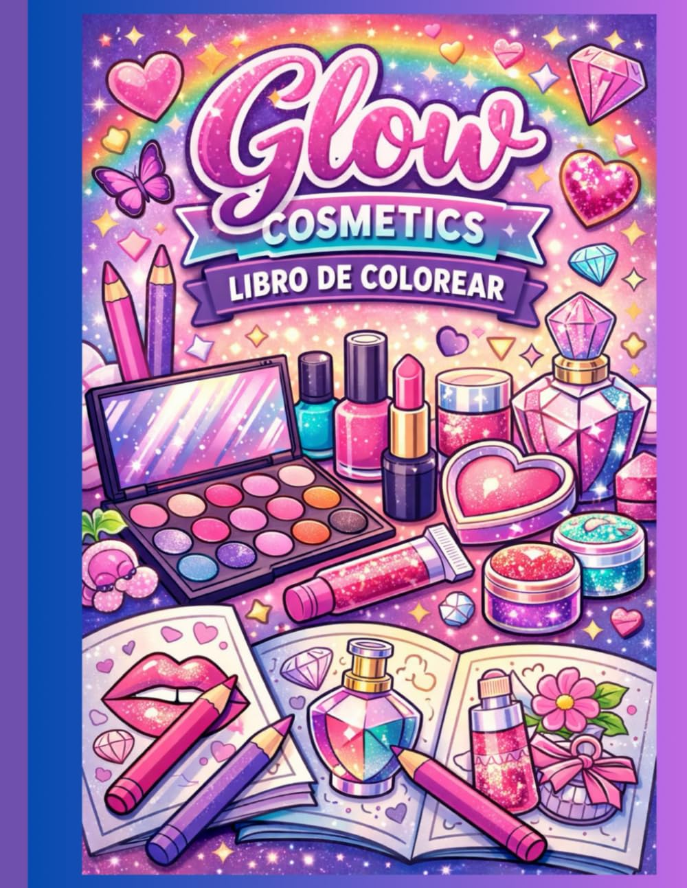 GLOW COSMETICS COLORING BOOK: LIBRO COLOREAR