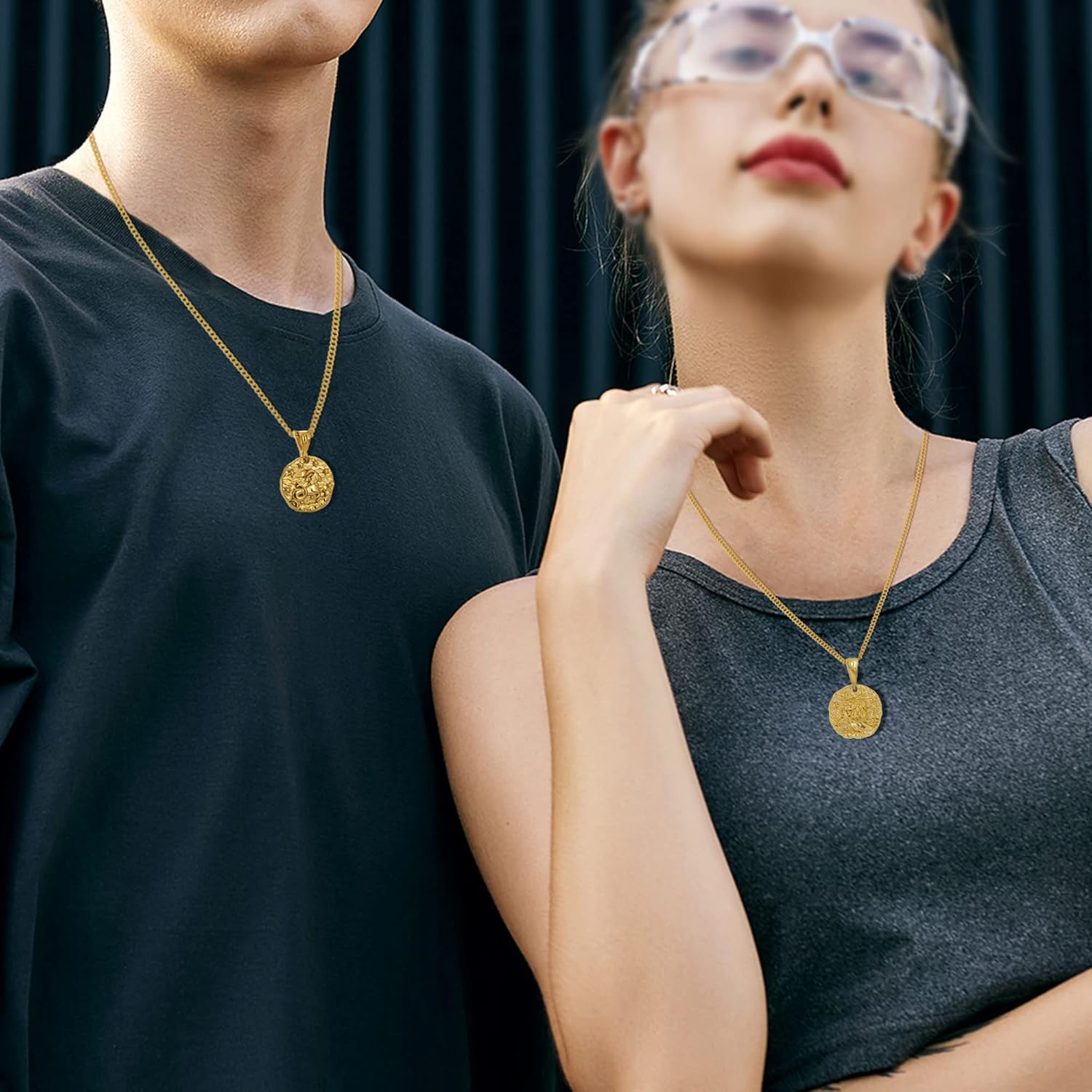 Speroto Zodiac Necklace for Men Women, Stainless Steel 12 Constellation Mens Necklace, Horoscope Astrology Embossed Zodiac Pendant Necklace, Ideal Gifts for Men Women Teens - Image 5