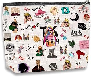 MAYCREATE® Taylor Swi*t Makeup Pouch Cotton Makeup Bag for Women Girls, Fashion Taylor Print Makeup Organizer Bag, Cosmeti... Price In India