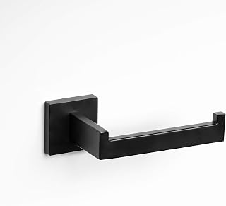 Linkaa Toilet Paper Holder Matte Black Bathroom Decor, Bathroom Accessories Wall Mount SUS 304 Stainless Steel, Black Toilet Paper Holder, Tissue Holder Toilet Roll Paper Dispenser.