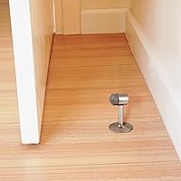 Vista 54 de Gooseneck Door Stop Wall Protector with Rubber Tip, Design House Matte Black Aluminum Door Stopper, 2-Pack, 189290-MB