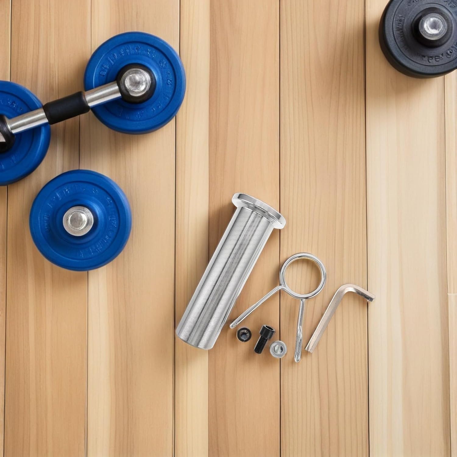 Silver Steel Weight Plate Organizer with Hook Design for Home Gym Storage, Versatile Fitness Equipment Storage Rack, Minimalist Style Weightlifting Plate Rack for Professional image 5