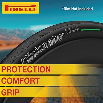 Pirelli Cinturato Velo TLR Folding Road Bike Tyre, Clincher, 700 x