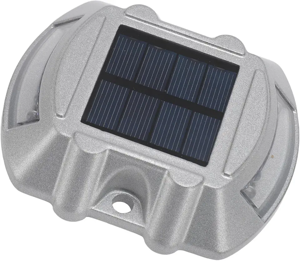 Domary Marcadores de Estrada Impermeáveis ​​exteriores Movidos a Energia Solar da Liga de Alumínio Durável da Luz Solar do Parafuso Prisioneiro Estrada para o Jardim (Vermelha)