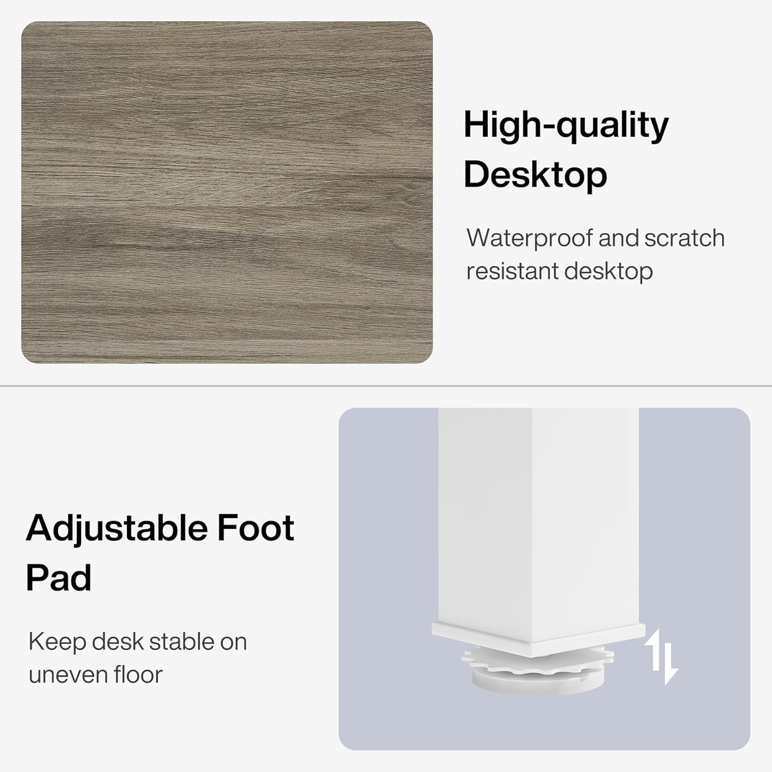 Lailang 200cm Scrivania, Workstation Per Due Persone, Scrivania In Legno Rovere, Tavolo Ufficio Riunioni, Scrittoio Pc Gaming, Scrivania Bianca Lunga, 200 x 70 x 75 cm, Rovere Bianco
