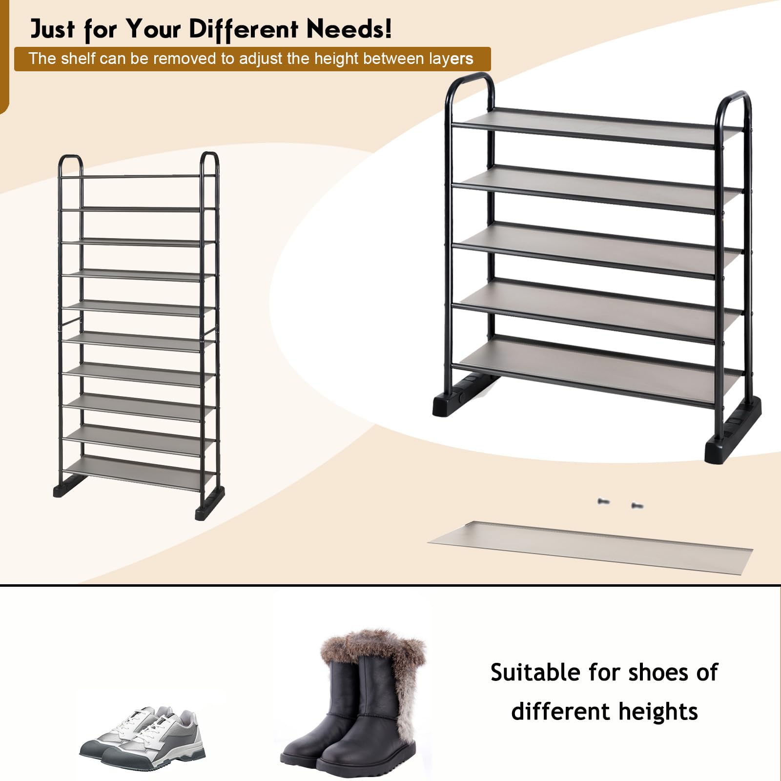 Scarpiera HOOBRO Da 10 Ripiani - Organizza Fino A 36 Paia Di Scarpe Con Ripiani Inclinabili - Foto 13