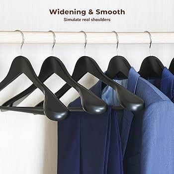 Coat Hanger 8-Pack, MEQUTION Wood Hangers Trouser Hangers
