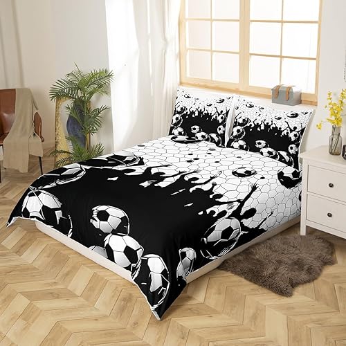 Miniatura 8 de Manfei Juego de funda de edredón de ajolote de acuarela, tamaño matrimonial, juego de ropa de cama de hojas de algas subacuáticas de 3 piezas para