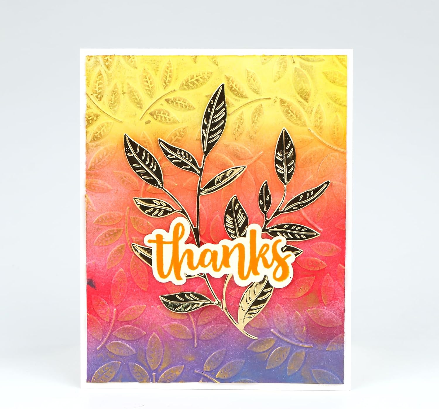 Briartw 3D Embossing Folder for Card Making,Leaf Clear Plastic Texture Fades Embossing Folder Template for Scrapbooking and Other Paper Craft Album Stamps DIY Decoration, 6.3x4.5inch/16x11.5cm