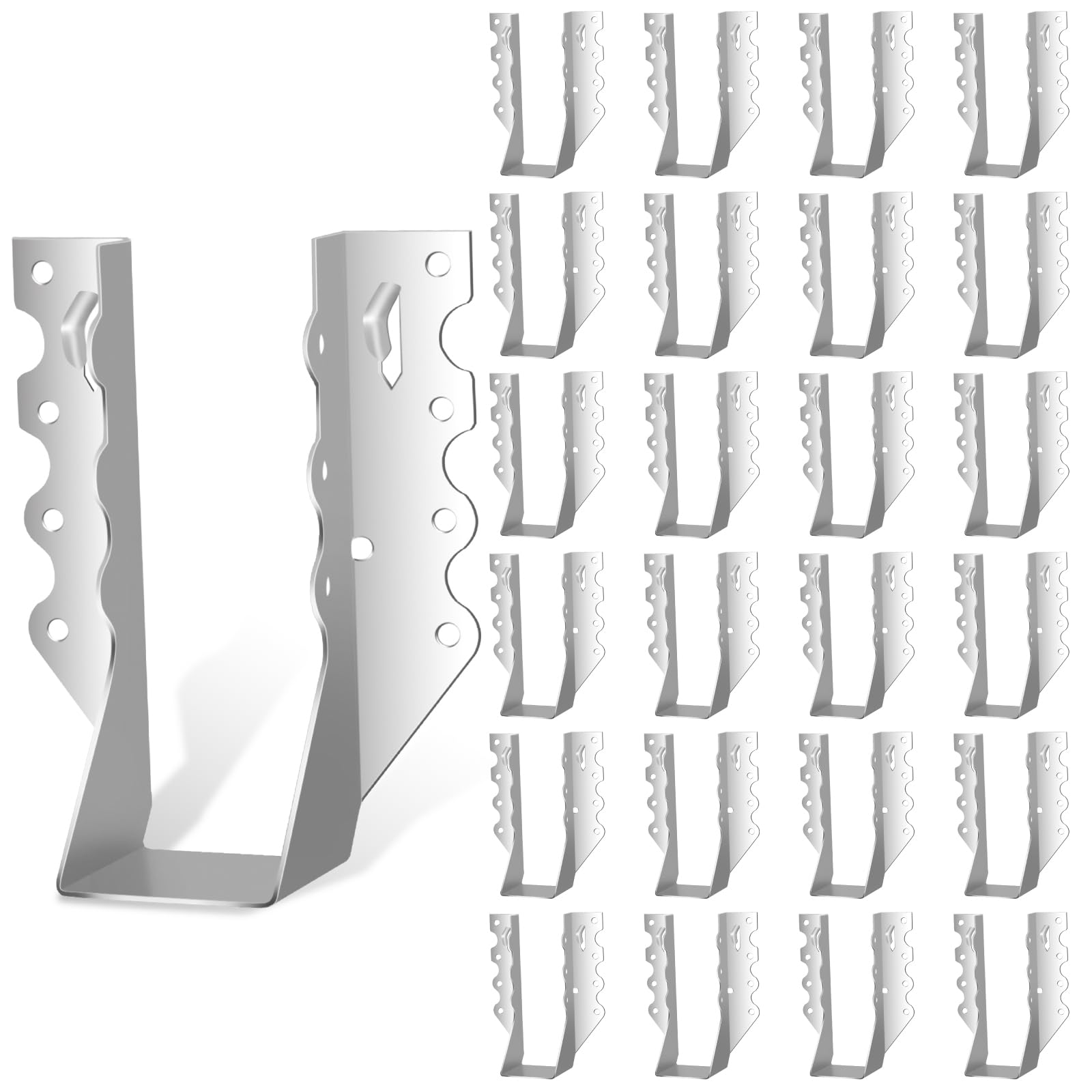 2x6 Joist Hanger,LU26 20 Gauge Double Shear Face Mount Joist Hanger,Hurricane Ties for Rafters Tie Brackets Great for Floor Deck and Ceiling Joists (2*6 Joist Hanger 25pcs)