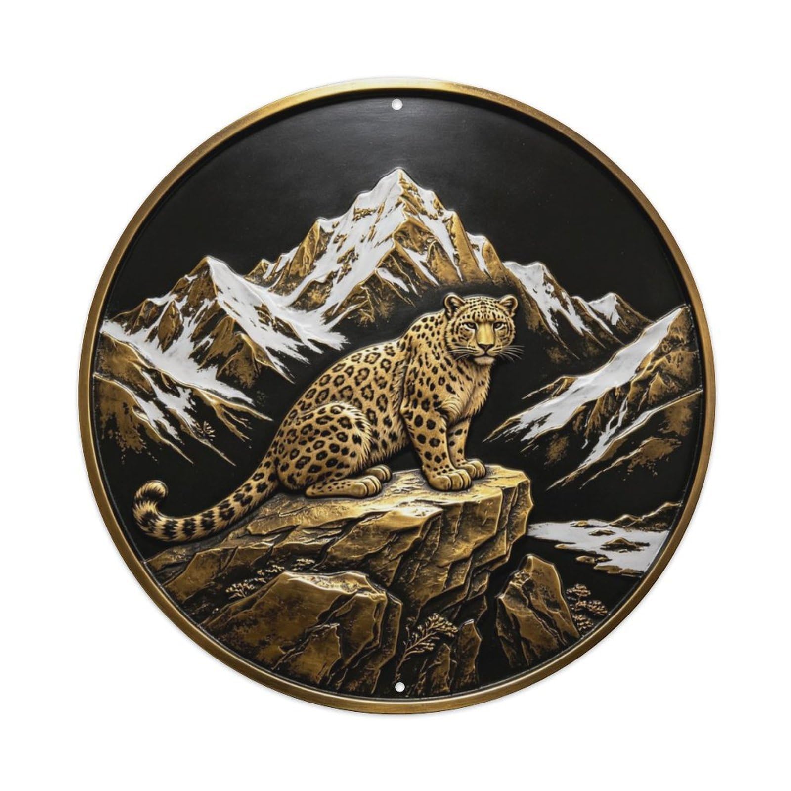 Snow Leopard Himalaya Metal Tin Sign Plaque