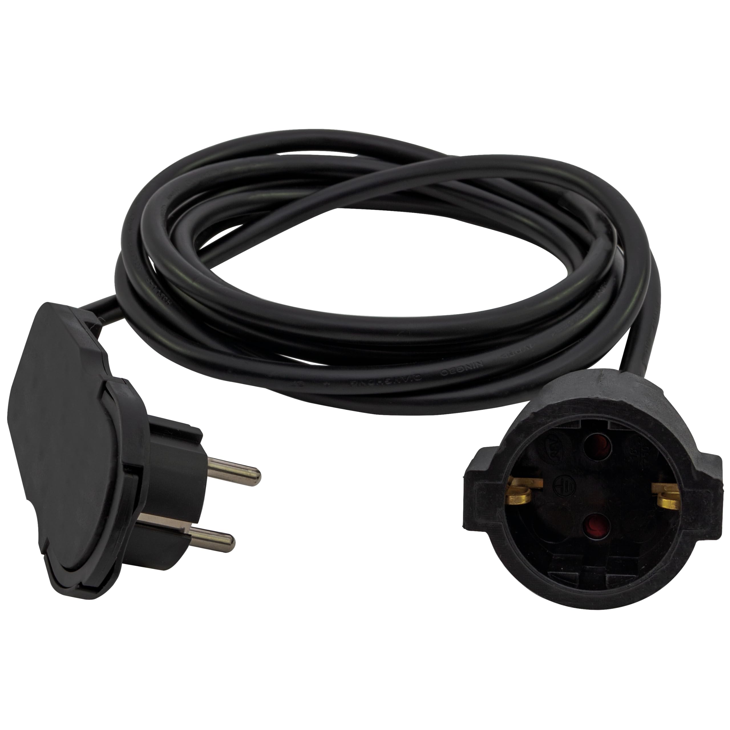 REV Smart Flachstecker Verlängerung Flachstecker Verlängerungskabel 3 m, schwarz