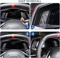 Vista 5 de Adhesivo suave de fibra de carbono para panel de instrumentos, compatible con Chevrolet Corvette C8 2020-2025, accesorios adhesivos para panel