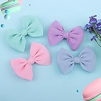 Vista 6 de YanJie Diademas de nailon para bebés y niñas recién nacidas, lazos hechos a mano, accesorios para el cabello para recién nacidos, niños pequeños