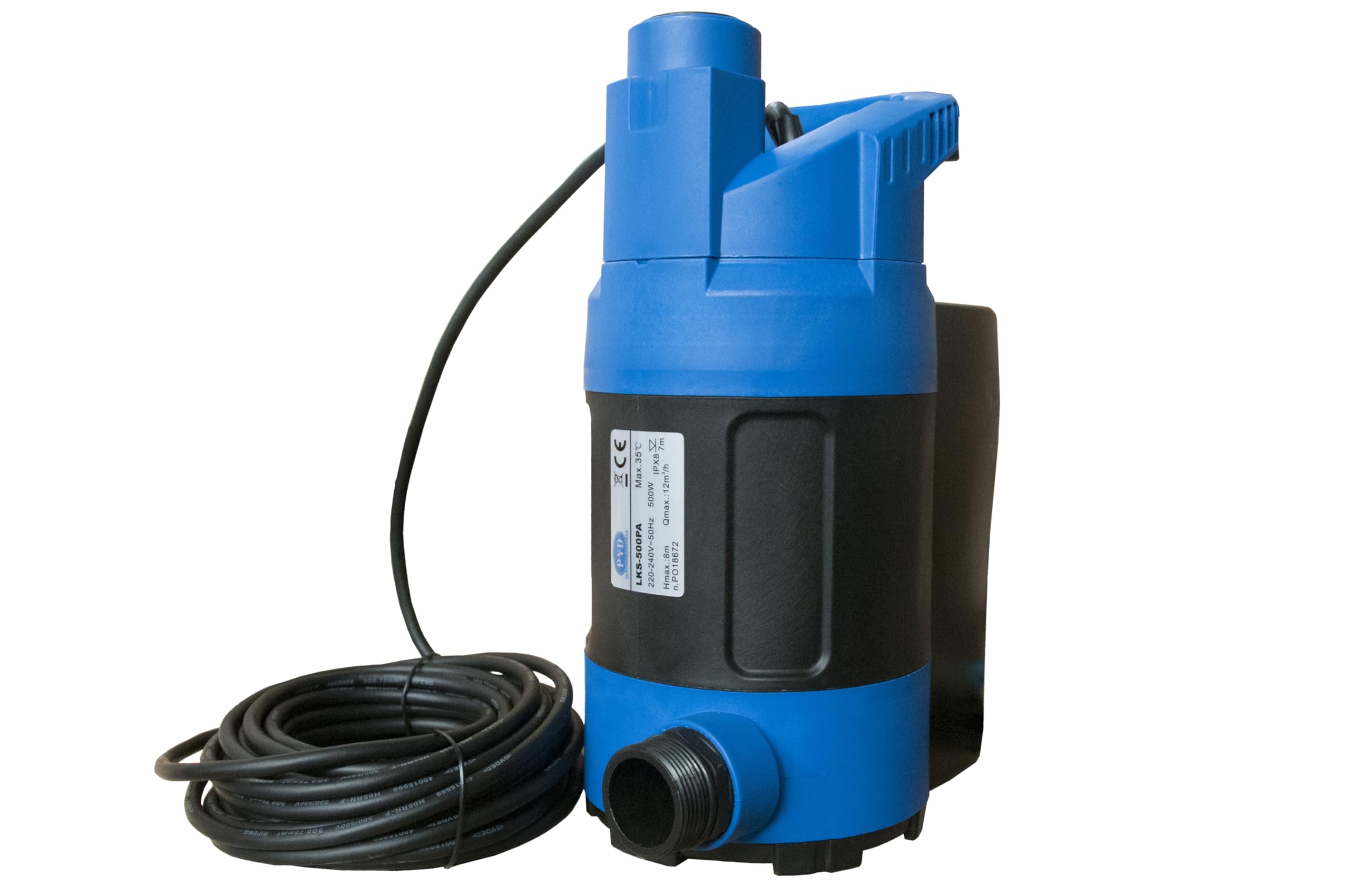 Bomba sumergible de aguas limpias y ligeramente sucias 12.000 l/h 500W - PYD LKS-500PA