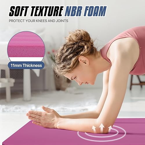 Miniatura 7 de MADOG Tapete de yoga de 12 pulgada de grosor con correa de transporte, espuma NBR antidesgarro de alta densidad