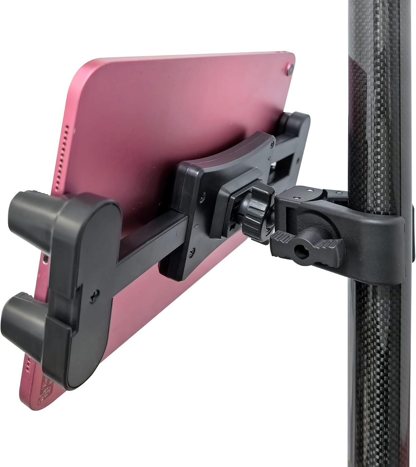 Universal Clamp-On Tablet Holder Phone Mount for Surveying Pole Rod Tripod