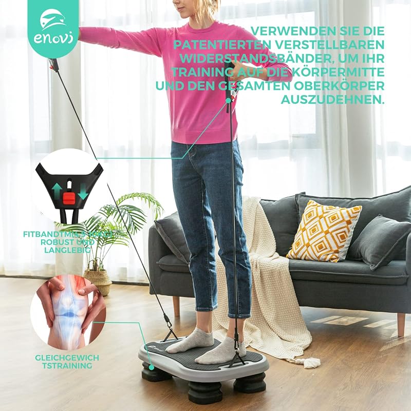 ENOVI Aerobic Quilting Board Fitness Stepper Térdfokozó Gumiszalagokkal Otthoni Edzéshez