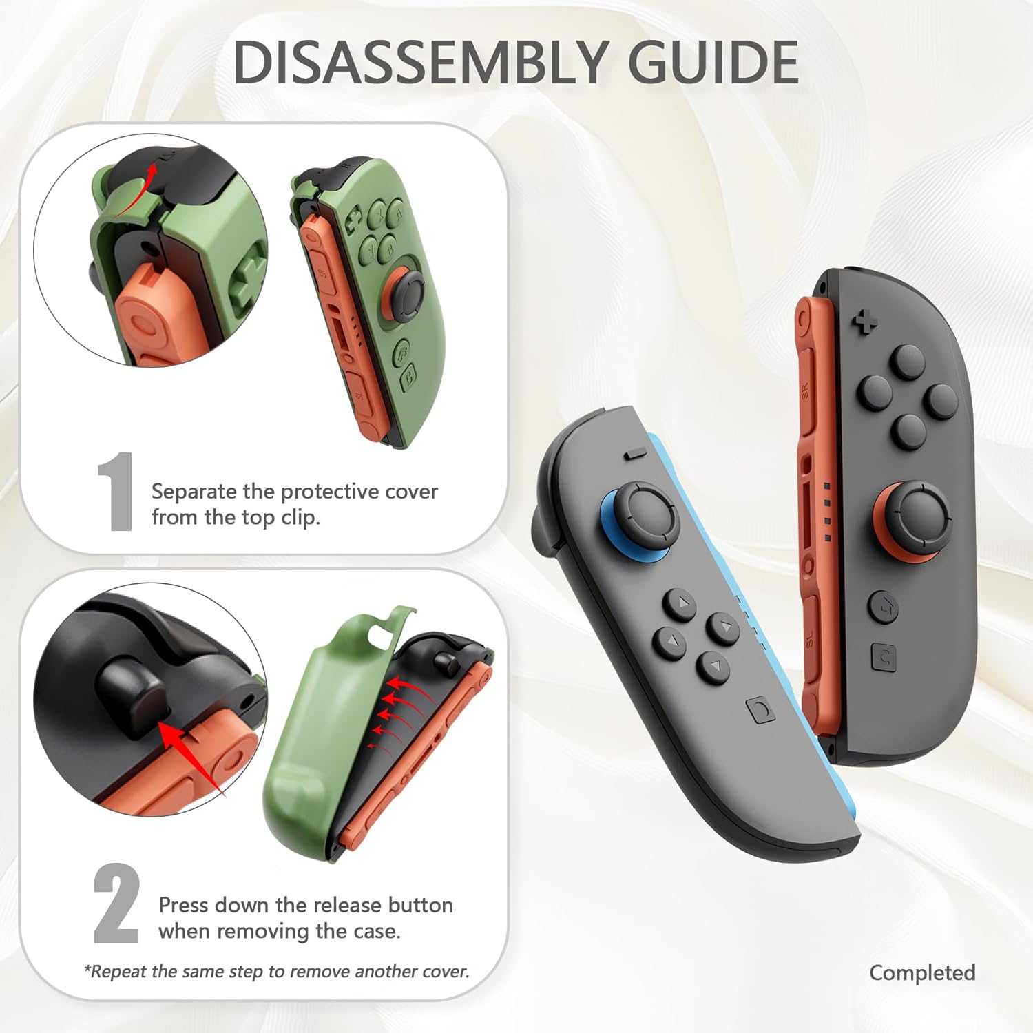 PlayVital Hard Case for Nintendo Switch 2 with Extra Stand & Thumb Grip Caps | Split Design, Dockable Protective Full-Body Shell Cover for Nintendo Switch 2 | Solid Color Series, Matcha Green - Image 9