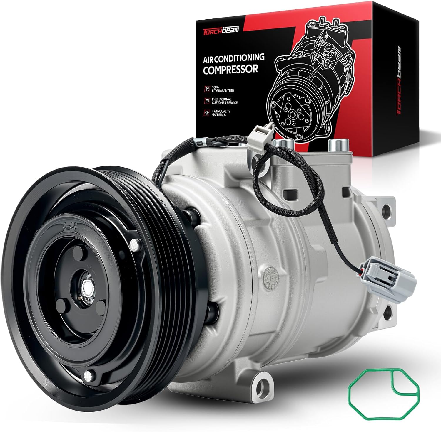 Torchbeam 78341 Automotive Air Conditioning AC Compressor Kit Compatible with Accord 1998-2002 3.0L, CL 1997-1999 3.0L, Replace 78341, 140044NEW, 0610040, 815542, 639305