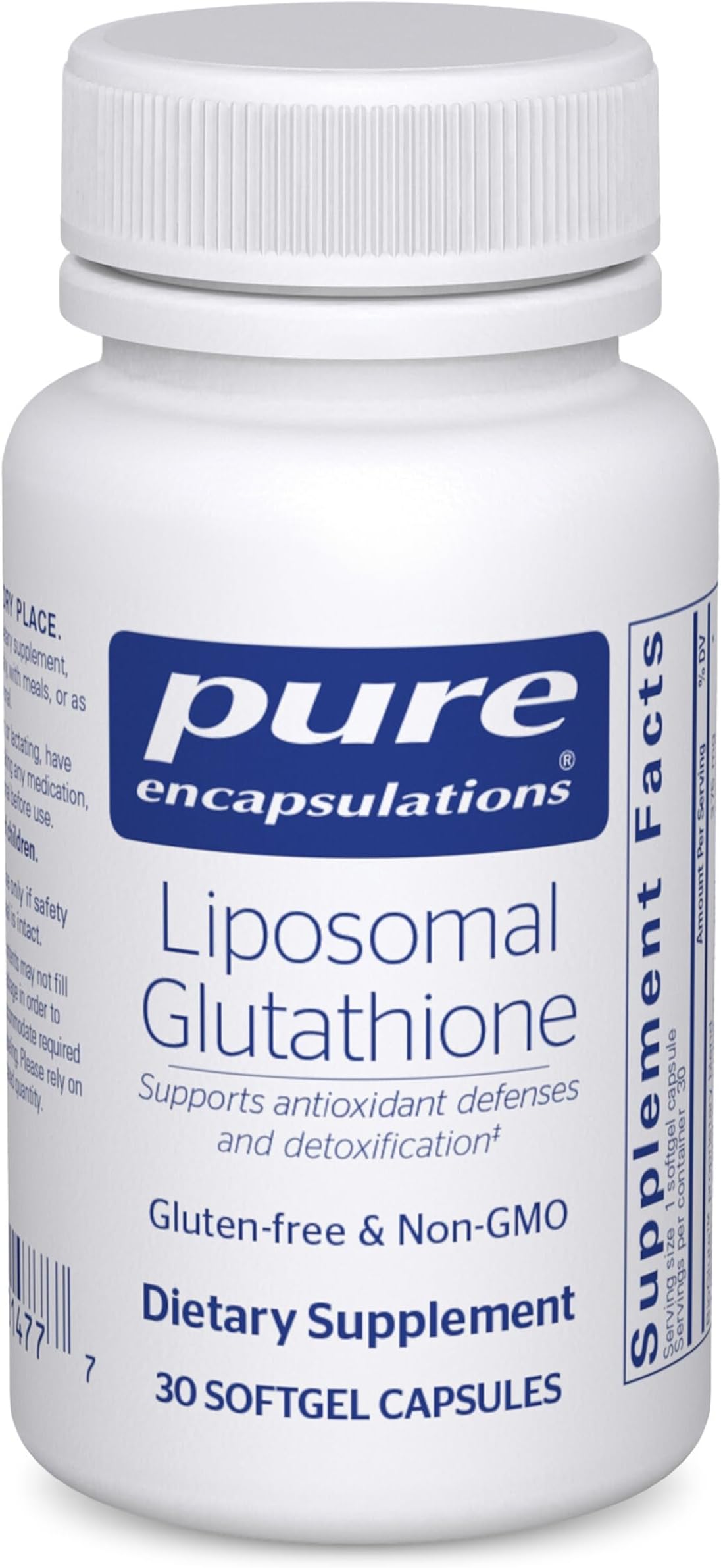 Pure Encapsulations Liposomal Glutathione - Immune Support & Liver Detox* - Antioxidant Protection - with Setria Glutathione - Non-GMO - 30 Softgel Capsules
